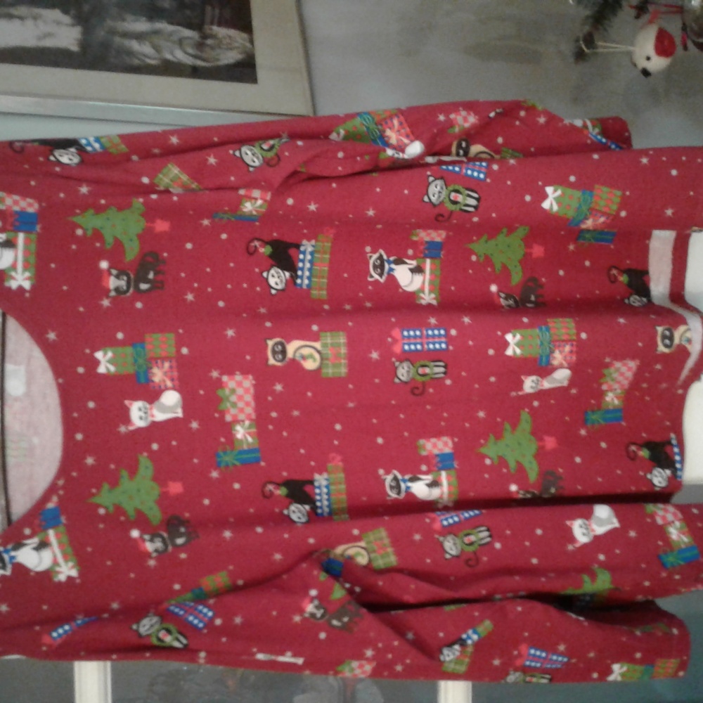 Christmas Kitty Top